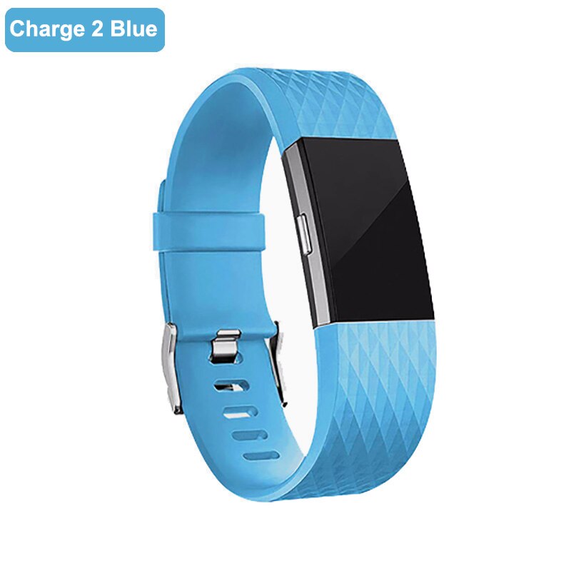 For Fitbit Charge 2 Band TPE Strap For FitBit Charge 2 TPE Replacement bracelet For Fit bit charge 2 For Wrist strap Accessories: Charge 2 Blue / S-190mm