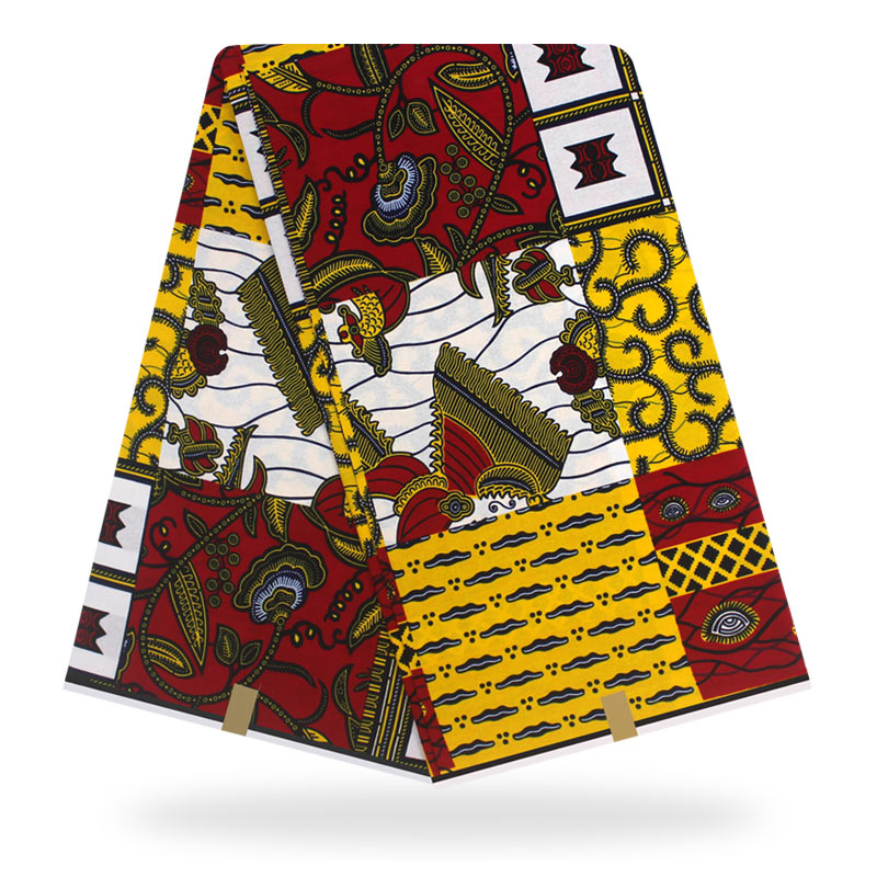 african fabric wax fabric cotton pagne wax 6yards african ankara sewing fabric for dresses: color12
