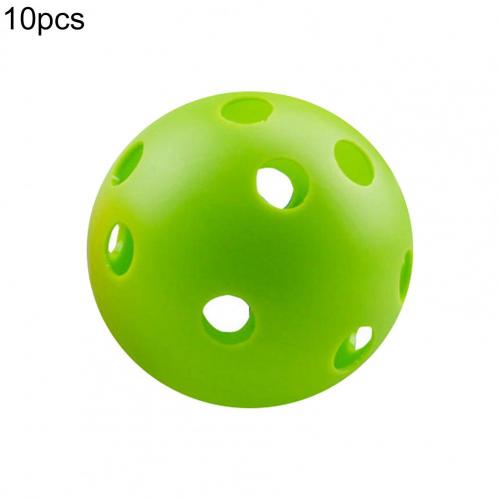 Accesorios de golf de 10 piezas y 72mm, práctica pelota de práctica de golf, estructura hueca, pelota de golf ligera de PE para entrenamiento en interiores y exteriores, 프: Verde