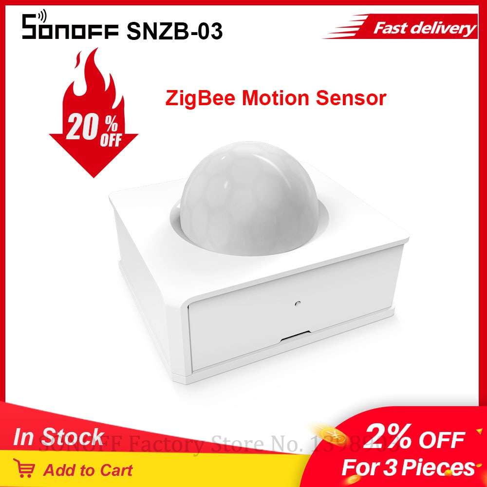 Itead SONOFF SNZB-03 ZigBee Capteur De Mouvement Notification D'alerte Par WeLink App Travaillent avec ZigBee Pont Intelligent De Sécurité À La Maison