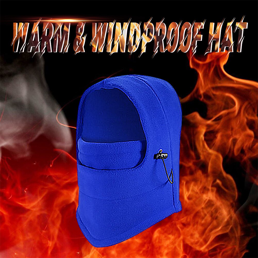 Men Women Winter Windproof Hat Fleece Thermal Warm Thick Adjustable Hiking Cycling Outdoors Headgear