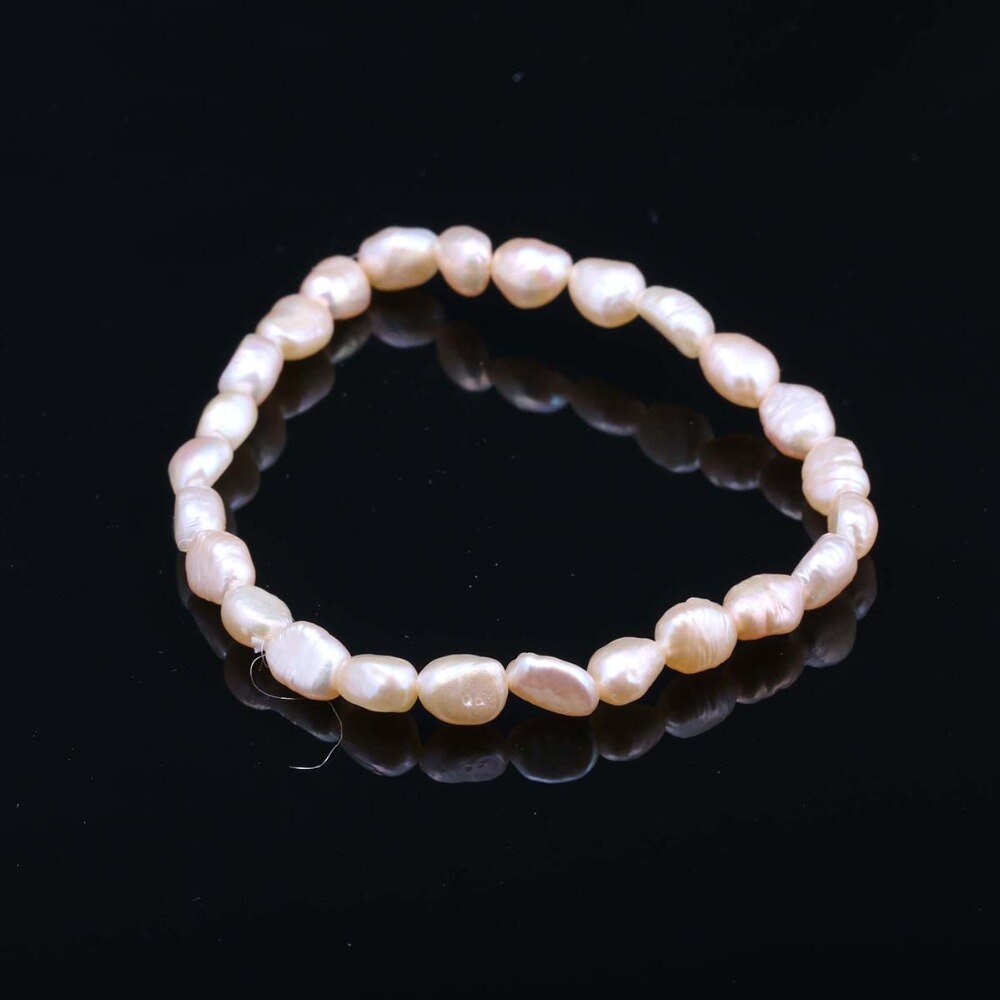 100% natürliche Perle Armbinde Reize Elastische Seil Echt Perle Armbänder für Mädchen Freund Perle Größe 6-7mm