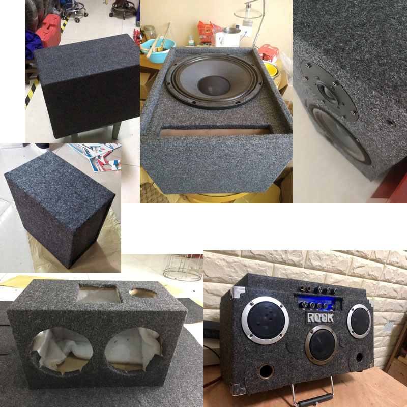 Gray/Black Speaker Cloth Car Subwoofer Box Polyester Fiber Sound-Absorbing Board Clothes Anti-Seismic Blanket Felt