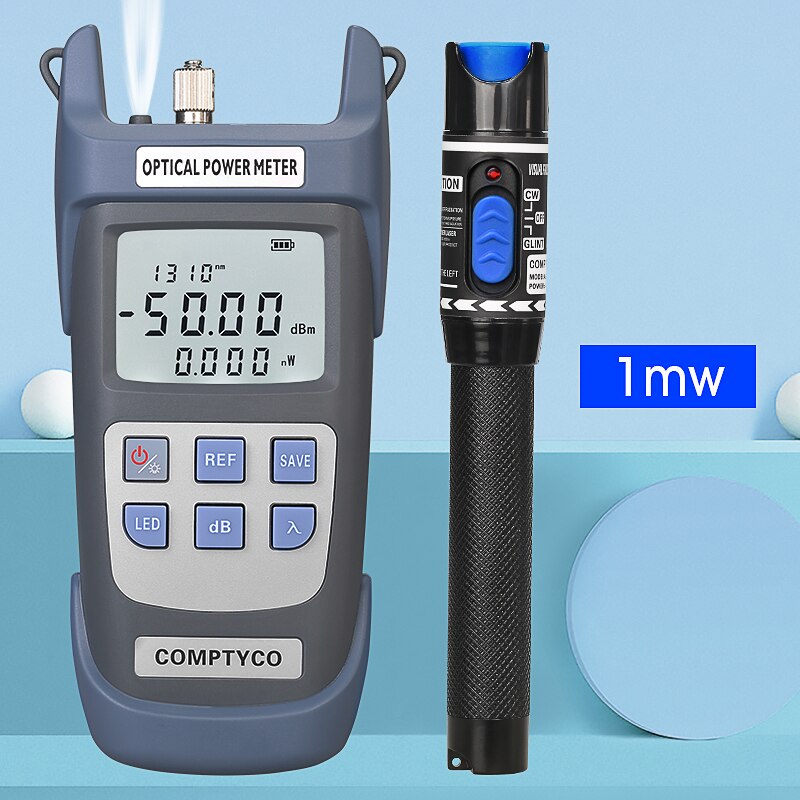 2 In1 FTTH Fiber Optic Tool Kit Fiber Optical Power Meter -50~+26dBm and 1-50MW Visual Fault Locator Fiber Optic Test Pen: G510A and 1MW