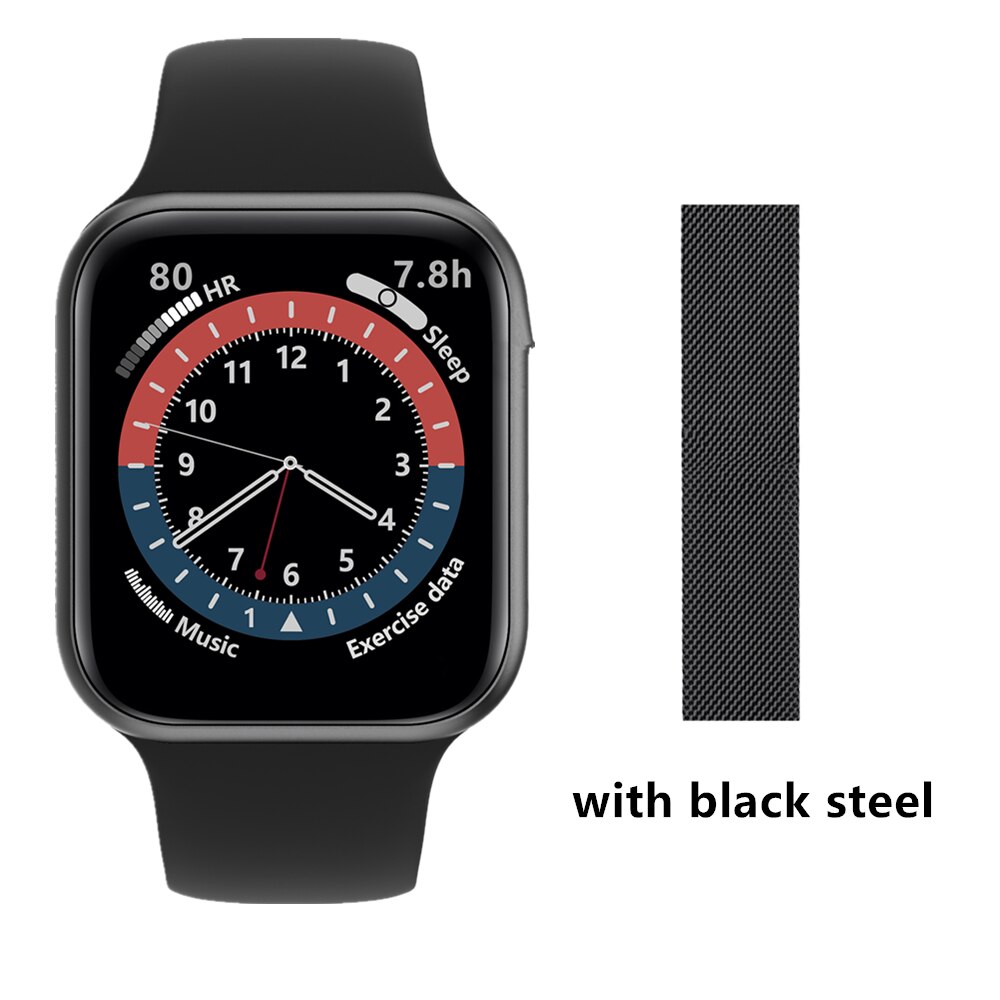 Cobrafly UP6 Smart Uhr Männer 1,75 zoll Bildschirm Bluetooth Anruf 1GB Speicher Musik Uhr 6 Wasserdichte Band PK Serie 6 IWO 13 W26: B2 add black steel