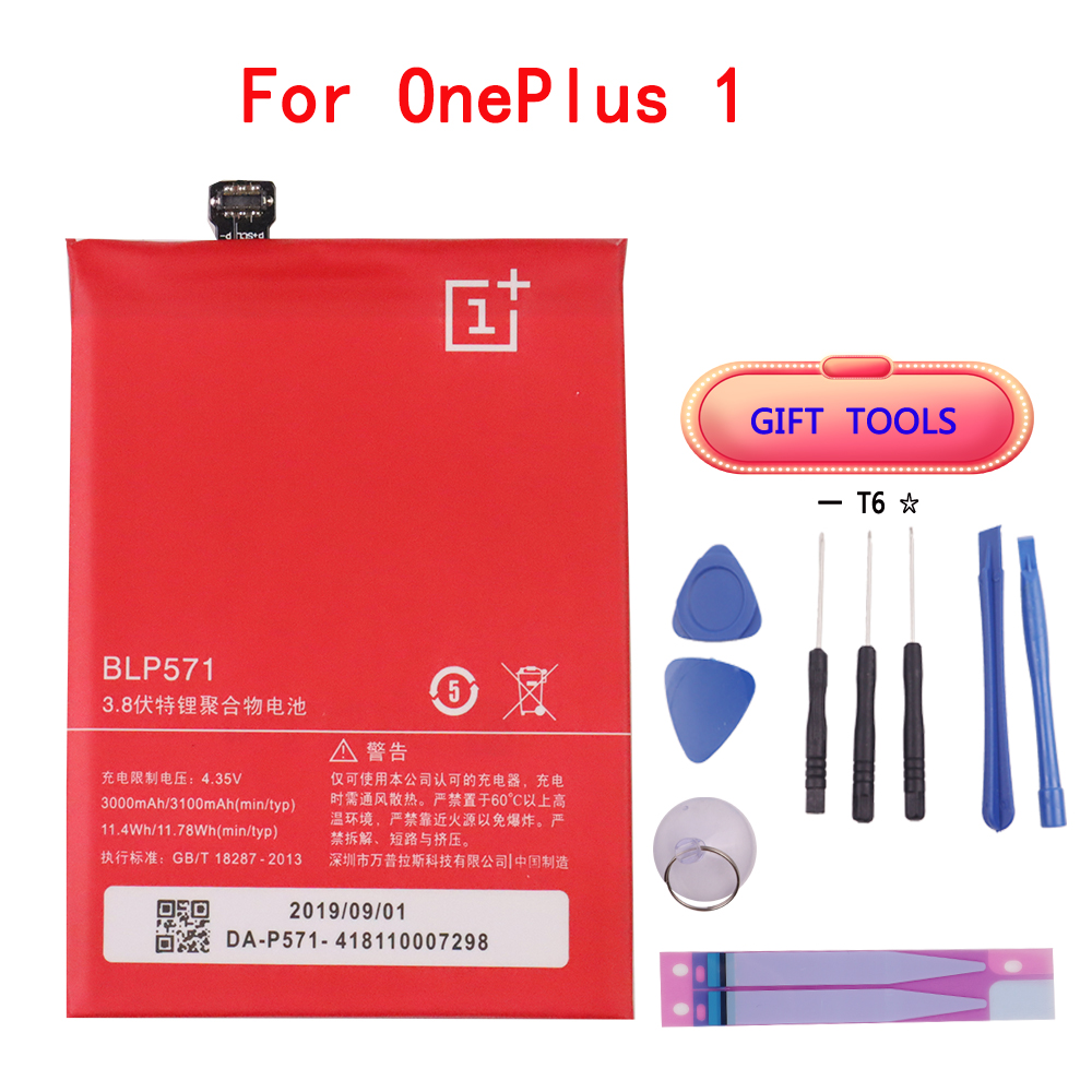 Originele Batterij Voor Oneplus 1 2 3T 5 5T 6 6T 7 7 Pro 7T 7T Pro 8 8 Pro BLP633 BLP637 BLP685 BLP699 BLP743 BLP745 Telefoon Batterij: BLP571 OnePlus 1