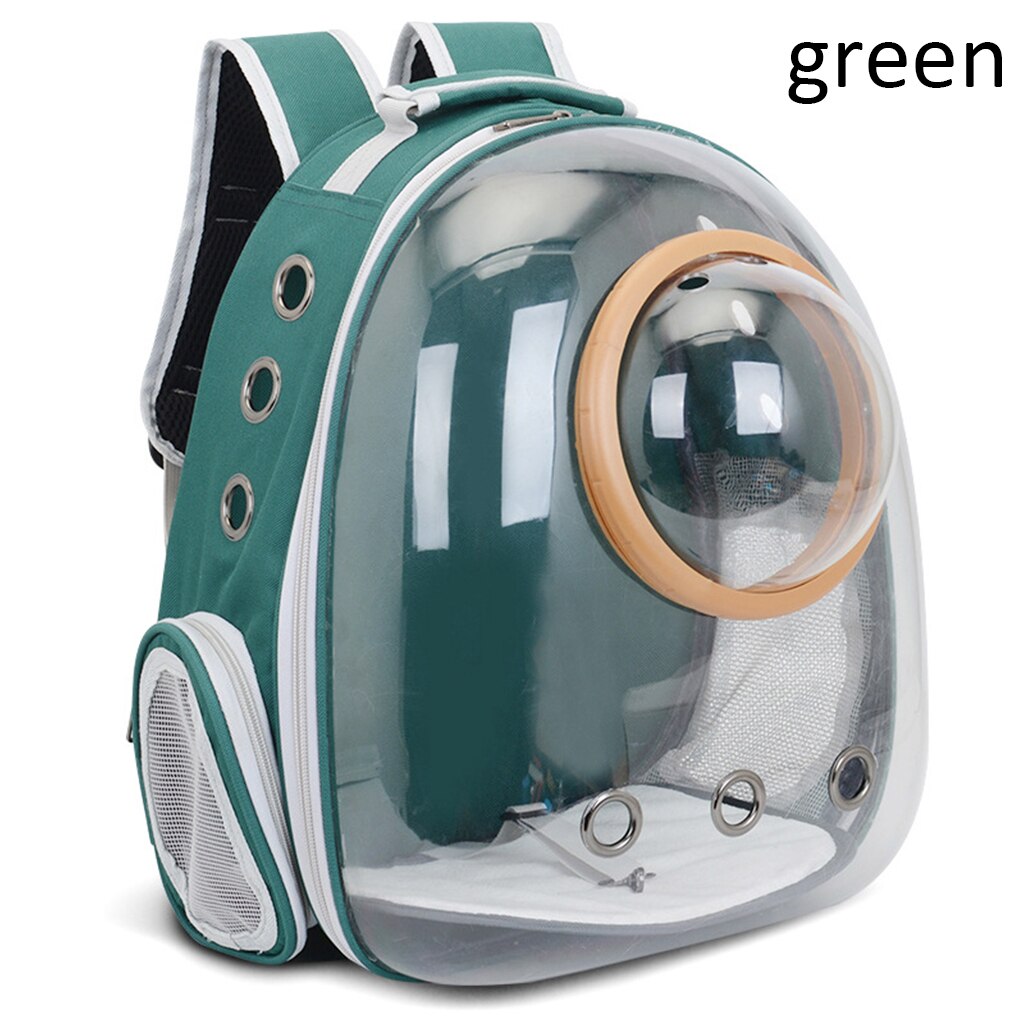 Ademend Draagbare Huisdier Draagtas Outdoor Reizen Puppy Kat Zak Transparante Ruimte Huisdier Rugzak Capsule Dierbenodigdheden FJ29: green