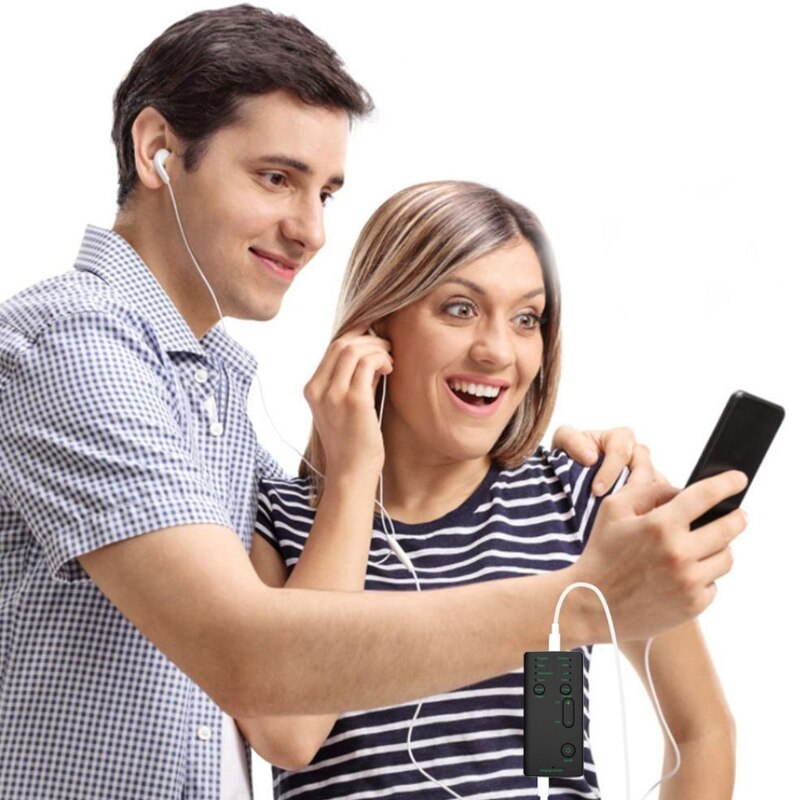 Portable Voice Changer Sound Card 7 Different Voice Modifiers Voice Disguiser Handheld Modulator Device Mobile Phone PC