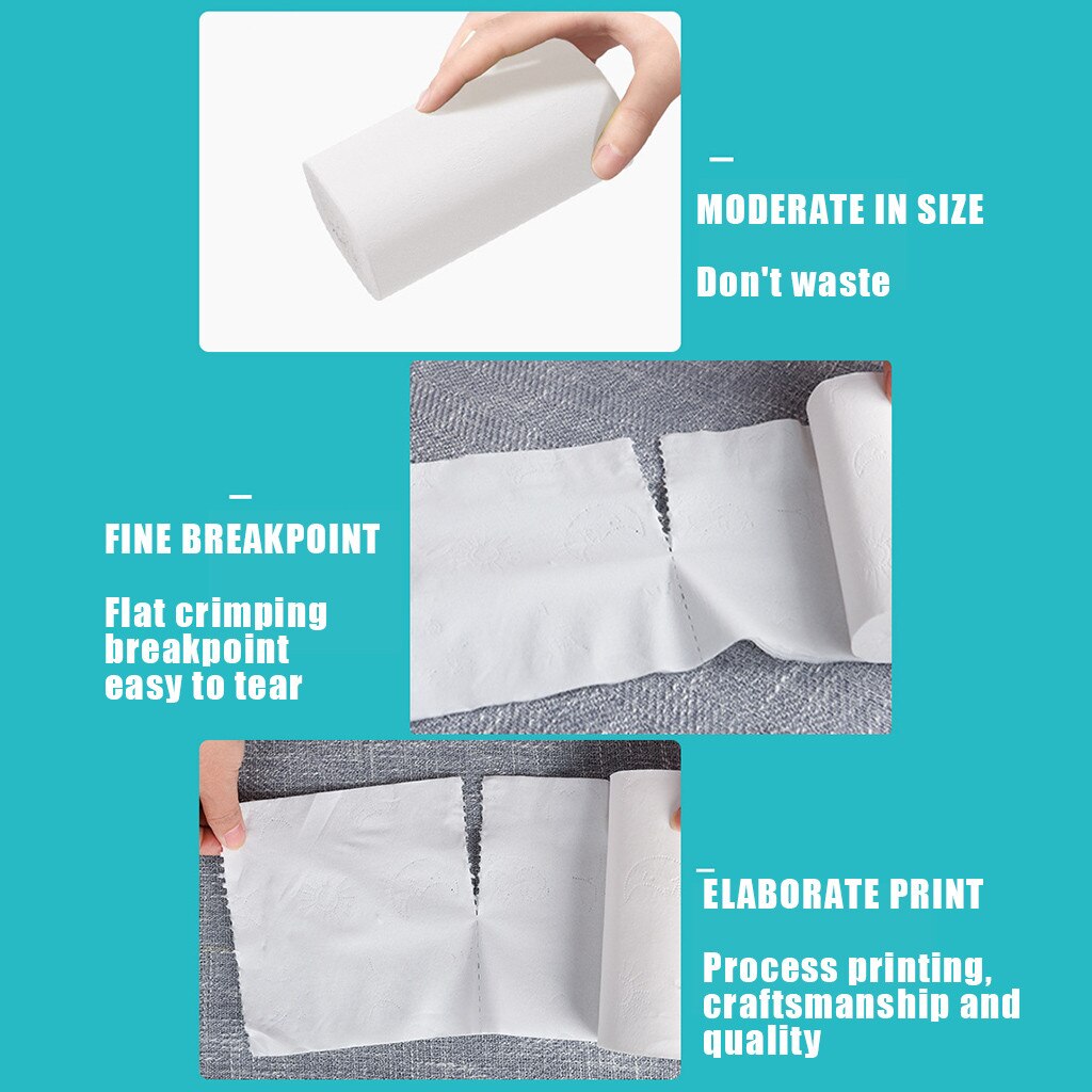 In stock White Toilet Paper Toilet Roll Tissue Roll Pack Of 14 4Ply Paper Towels Tissue Household Toilet Tissue Paper