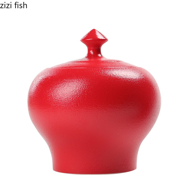 Modern Stoneware Tea Bag Storage Jar Ceramic Large-capacity Sealed Jar Candy Dried Fruit Storage Tank Tea Container Kitchen Tool