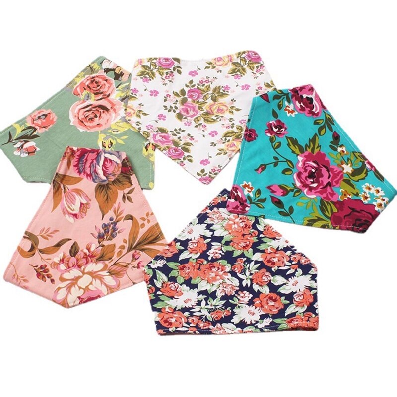 Babyvoeding Kwijl Bib Double Side Bloemenprint Slabbetjes Speeksel Handdoek Oprispingen Doek 87HD