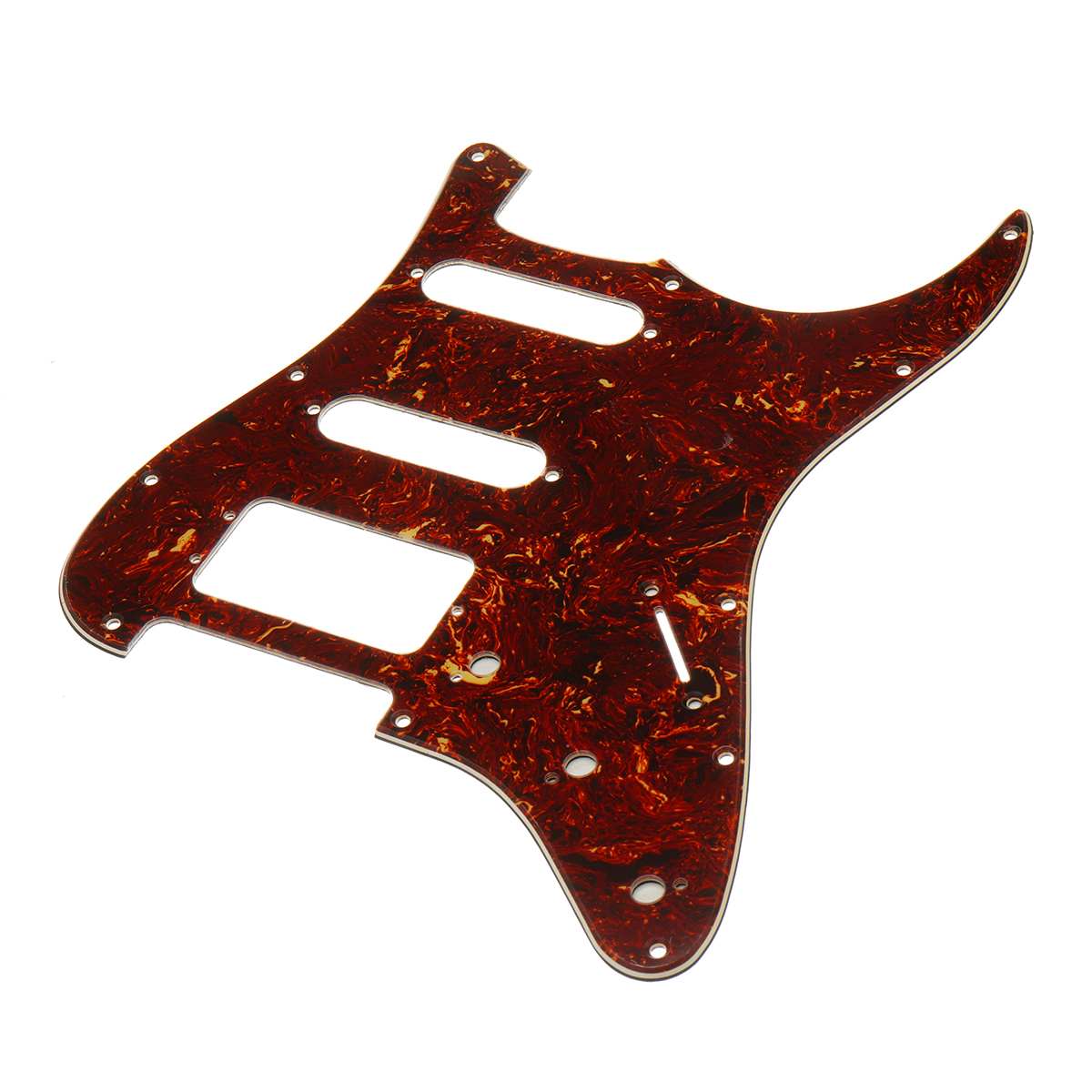 Electric Guitar Loaded Pickguard Scratch Plate for USA/MEX for Fender for Stratocaster Strat 3 Ply HSS: Brown