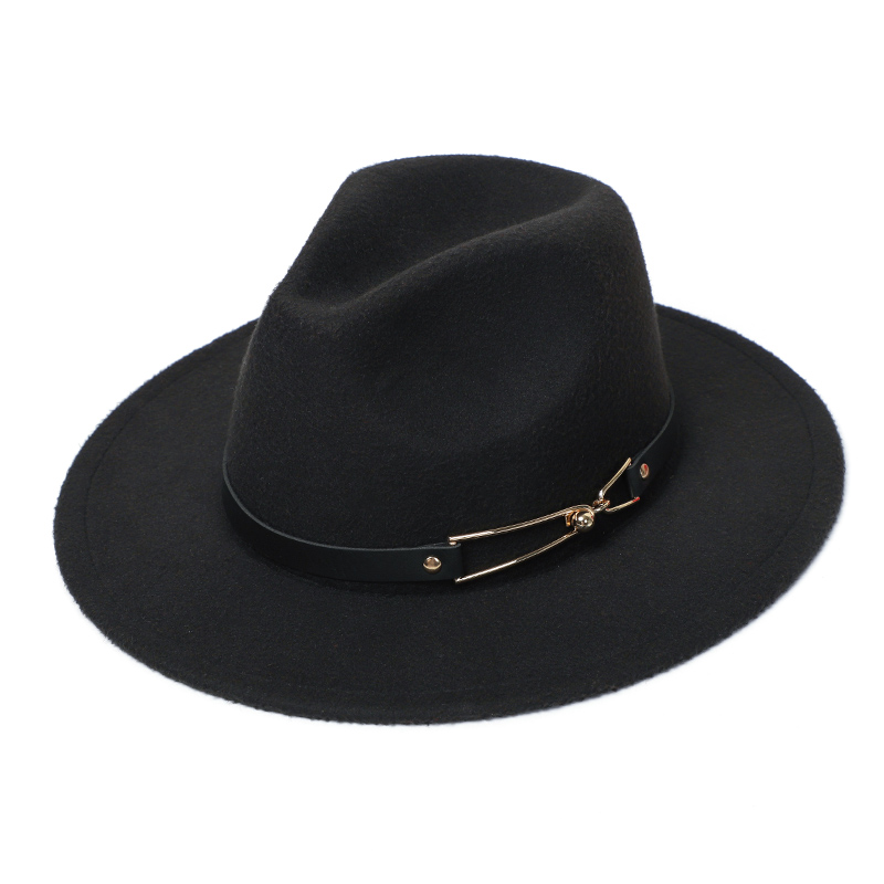 Zimowe filcowe kapelusze Fedora męskie imitacja wełny kościelna moda jesienna szerokie rondo topowe kapelusze damskie filcowy kapelusz: WHITE
