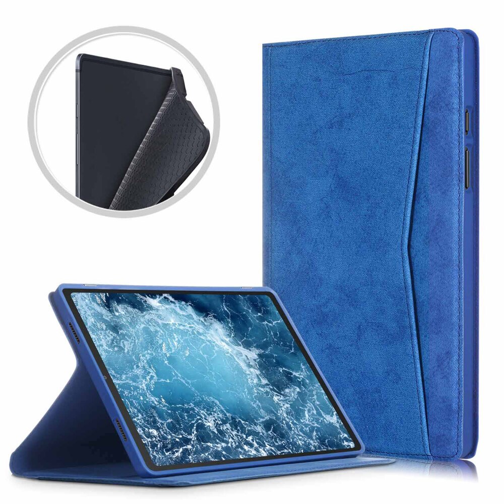 Blødt bagcover til samsung galaxy tab  a7 10.4 etui, multi betragtningsvinkel stativ cover til galaxy tab  a7 10.4 sm-t500/505/507: Blå