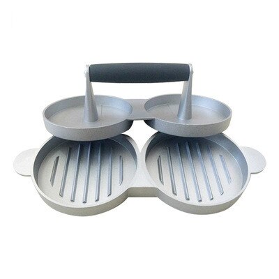 Stainless Steel Fast Meat Press & Kitchen Indispensable Pressing Meat Tool & Two Cylinders Simultaneously Pressing: Red