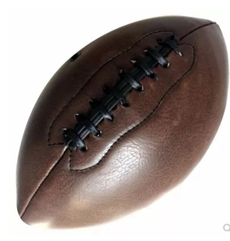 Hot! Esporte Ao Ar Livre Bola de Rugby Bola De Futebol Americano Do Vintage PU Tamanho 9 Para A Faculdade Adolescentes Formação/decoração, frete grátis!: 2
