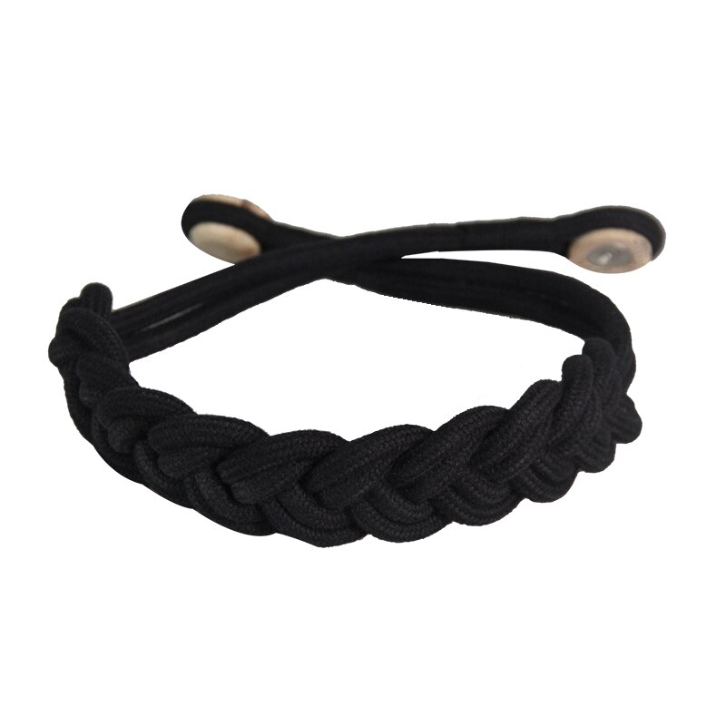 1 bit handgjord väv gardin tieback hem dekorativa rumstillbehör fönster draperi rep backspärlor gardin hållare spänne slips: Svart