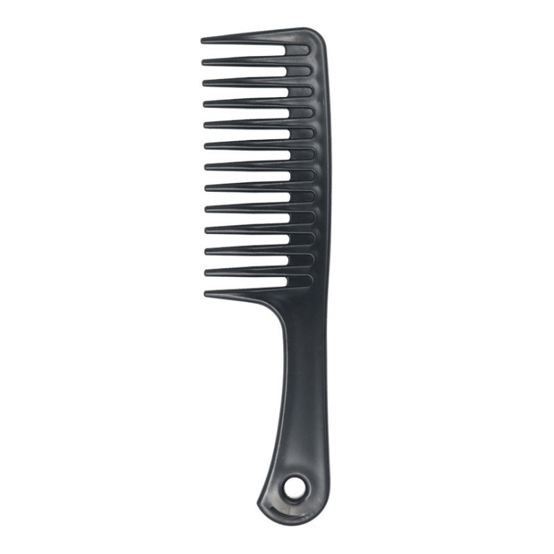 Large-tooth Comb Household Hair Salon Comb Curly Hair Comb Handle with Hole Color Plastic Wide-tooth Styling Comb: 5