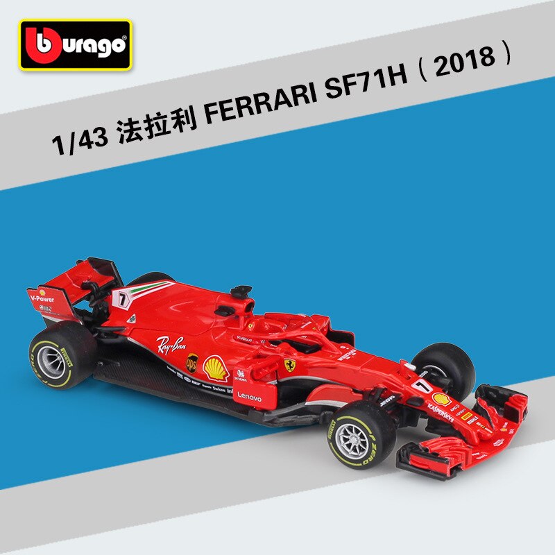 1:43 Bburago F1 FerrariSF90 RedBullRB15 RB14 MercedesW10 W07 Legierung Auto Statische Metall Modell Fahrzeuge: SF71H NO7