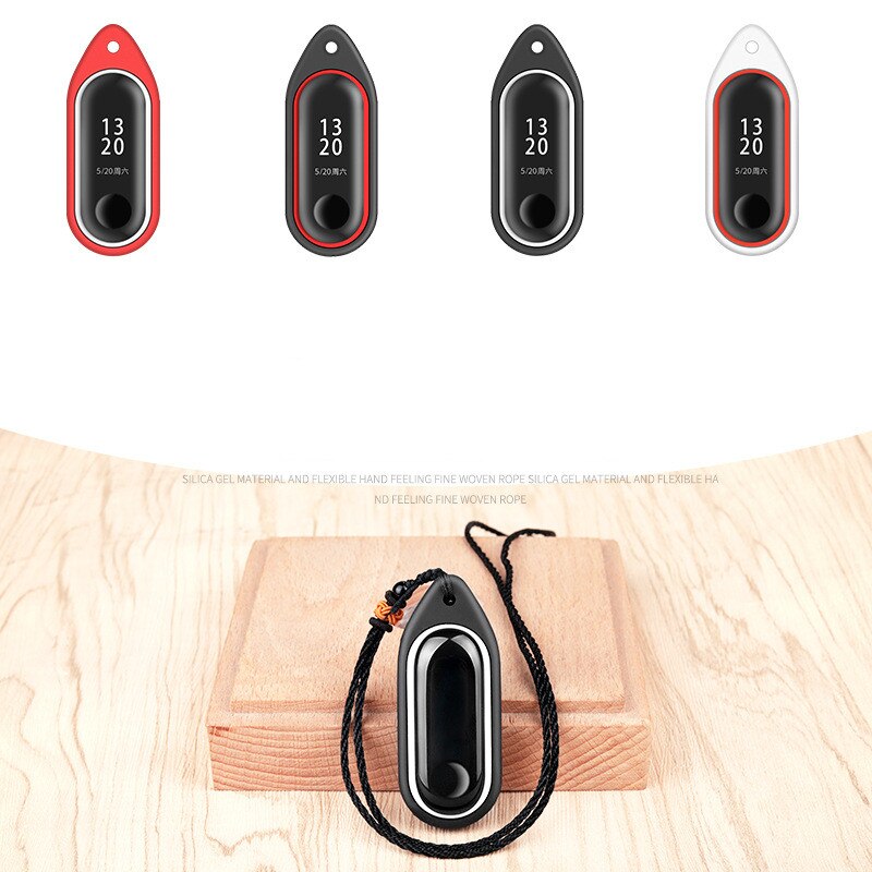 Voor Xiaomi Mi Band 3 / 2 Band Siliconen Case Ketting Decoratie Mi Band 3 Hanger Smart Mi Band 2 riem Accessoires