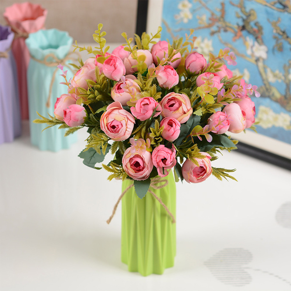 Vase à fleurs en plastique | Origami géométrique nordique pour fleurs, Vases pour maisons, Arrangement de plantes, Pot de fleurs, décoration de la maison, Pot de fleurs