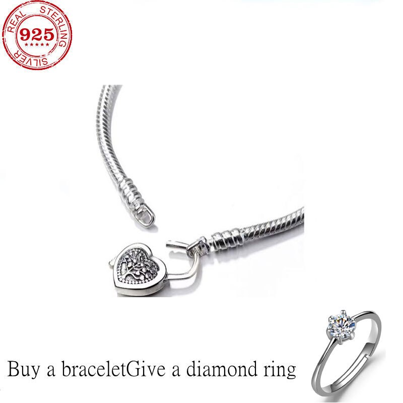 Real 100% 925 Sterling Zilveren Pan Armband Liefde Hart Kristal Armband Voor Vrouwen Fit Originele Diy Charm Sieraden