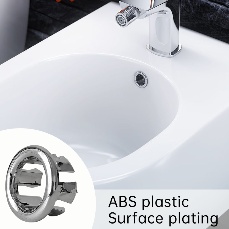 1/2/4Pcs Waschbecken Überlauf Ring Küche Bad Becken Trim Bad Ablauf Kappe Waschbecken Waschbecken Runde überlauf Ring Stecker Becken Zubehör