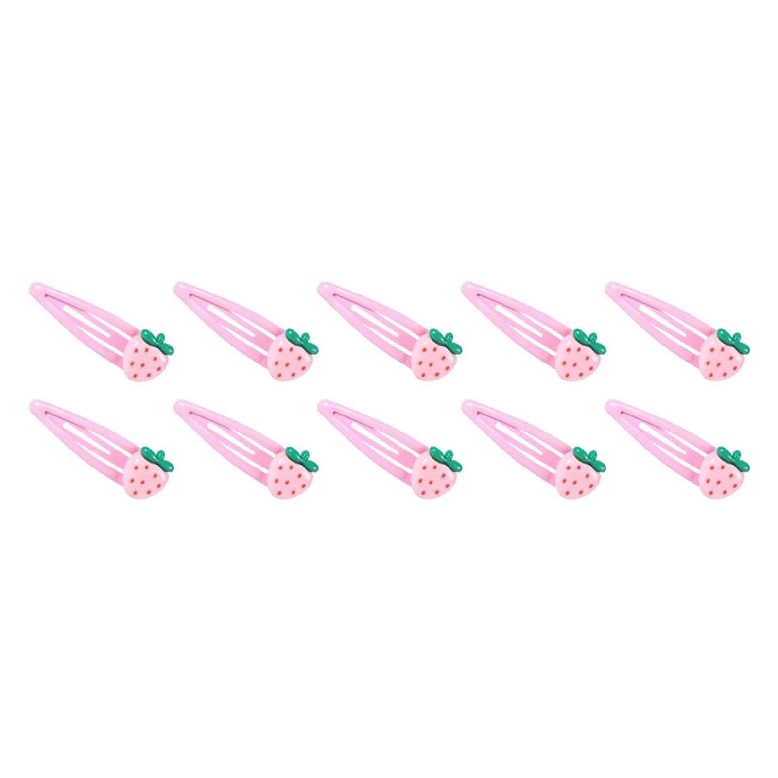 Children's Strawberry Hair Clip Pearlescent 3d Diamond Inlaid Strawberry Hair Clip/headband Lovely Little Girl's Hair Accessory: Pink