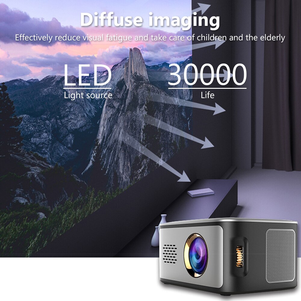 Mini Projector LCD LED Projector 480x320 Pixels Supports 1080P Home Theater 500 Lumens 1000:1 Contrast Ratio with HD USB Port