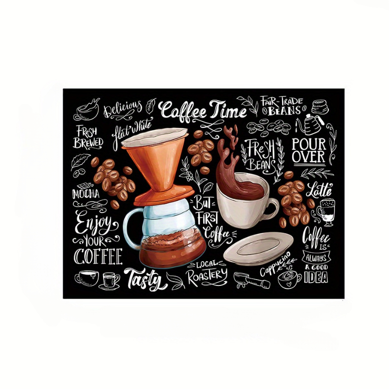 Vochtbestendige Koffiepads Voor Aanrecht En Koffiemachines Water Cup Droogkussen Te Reinigen Absorberend Kamerdecor: M / Black
