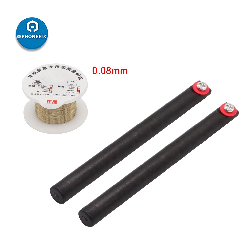 Ligne de séparateur de coupe d'écran de téléphone de coupe de fil d'acier de 0.08m 0.1mm avec la poignée pour le Kit de remplacement d'écran d'affichage à cristaux liquides d'iphone et d'ipad