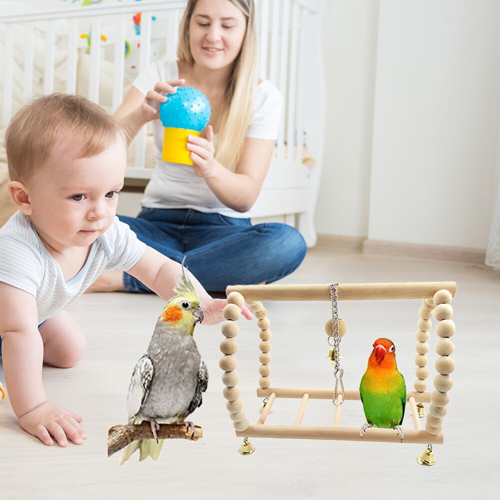 Photo inspiration: 7Pcs Wooden Parakeet Swing Hammock Climbing Ladder Photo Inspiration