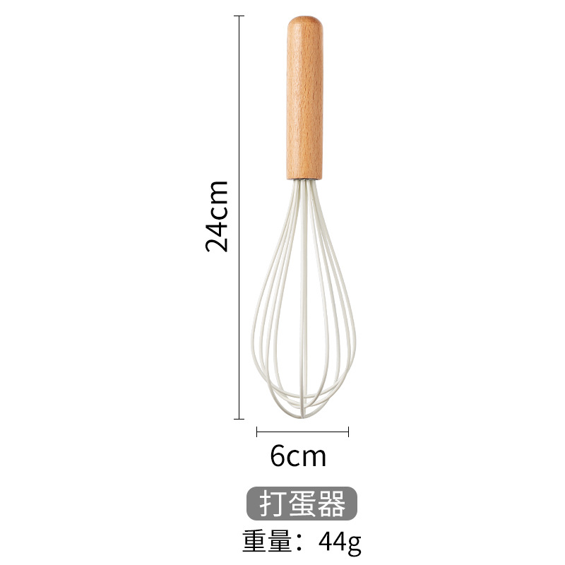 Khaki Kitchen Tools 12 Piece Silicone Spatula With Storage Bucket Wooden Handle Silicone Kitchen Set Cooking Kitchen Accessories: WHITE