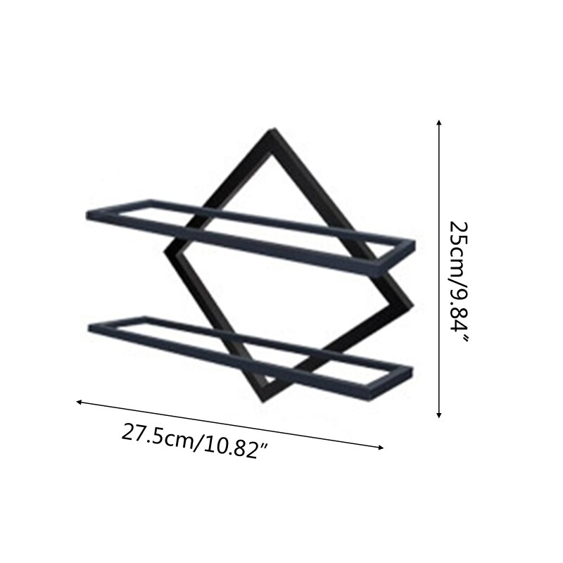 Wall Mounted Upside Down Wine Rack Bottle Goblet Glass Holder Storage Organizer