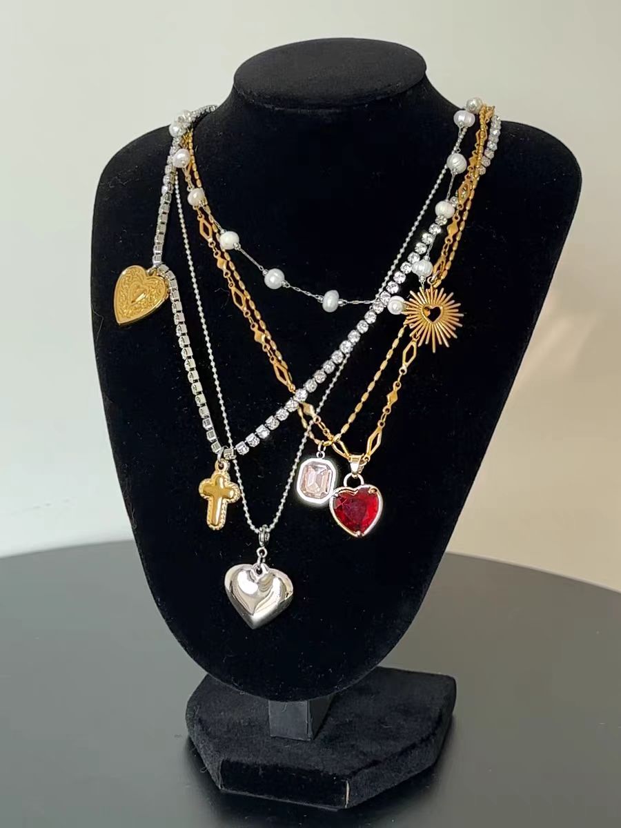 Relógio laminado colar estilo cyberpunk para feminino masculino jóias acessórios presentes de festa: Dourado