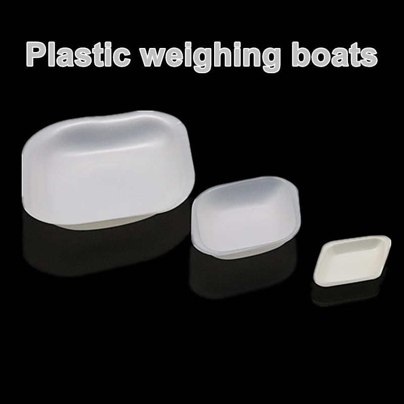 250 Pcs Plastic Weighing Dish Sample Tray Rhomb-shaped Disposable Laboratory Equipment Storage Trays Surface Plate Plates