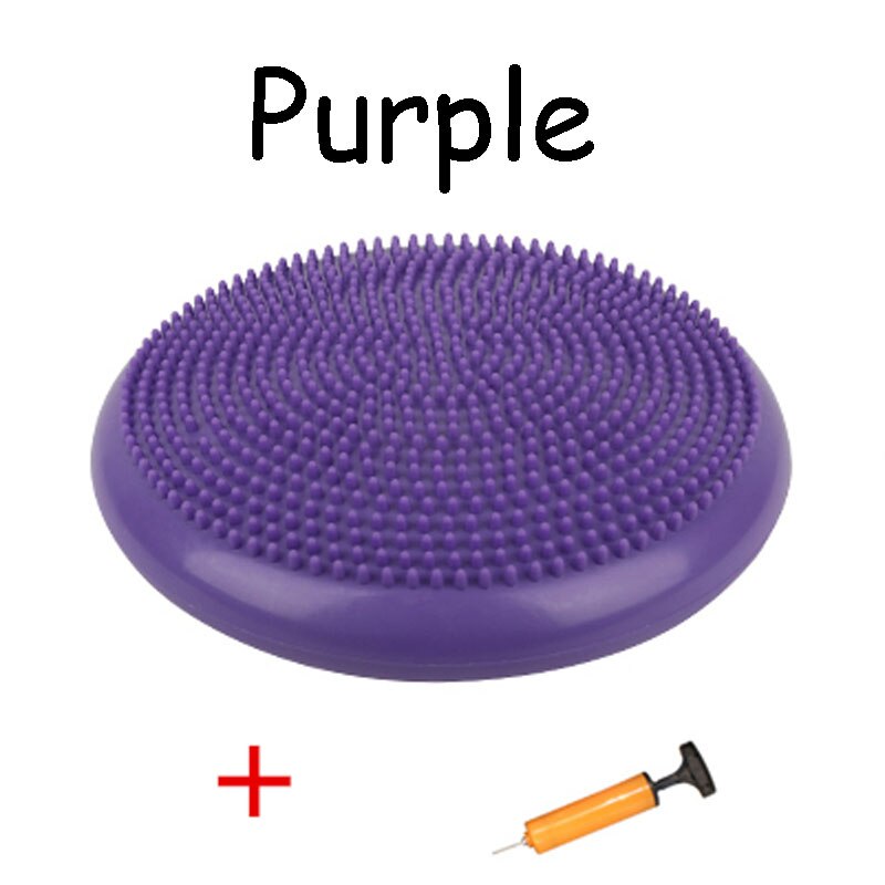 34CM Yoga Balls Pad Wheel Stability Balance Ball Massage Cushion for Fitness Pilates Pad Gym Exercise Balance Ball: Purple