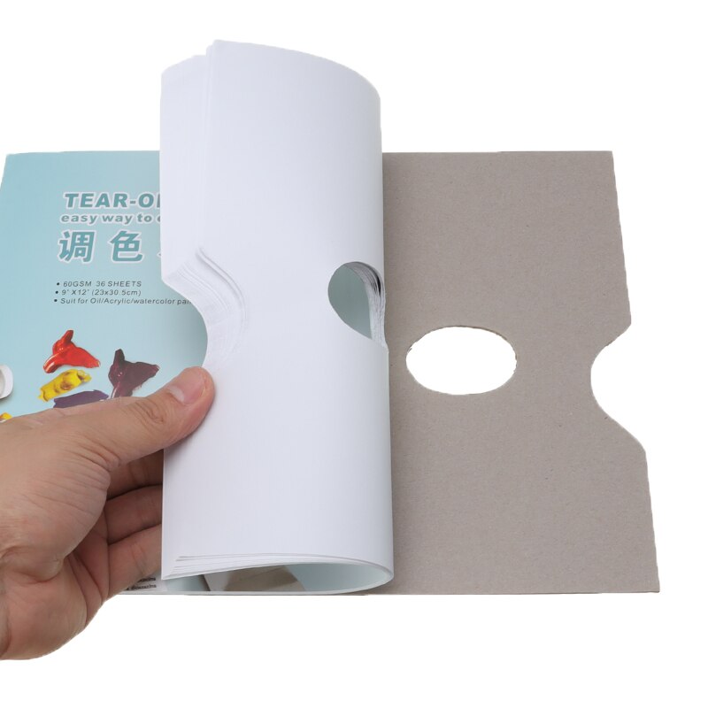 30 Sheets Art Painting Material Paper Disposable Washable Color Palette Water Color Gouache Acrylic Toning Paper Art Supplies