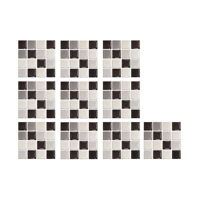 Azulejos de Gel mágicos para cocina y baño, baldosas de mosaico autoadhesivas, papel tapiz de cristal de ladrillo contra salpicaduras, 10 Uds.: white