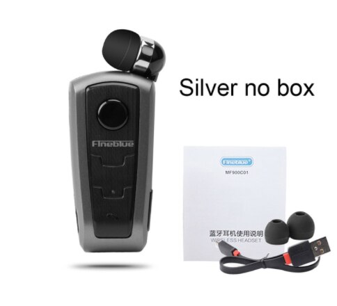 100% Original Fineblue F910 Wireless Bluetooth V4.0 Headset In-Ear Vibrating Alert Wear Clip Hands Free Earphone For Smartphones: Gray no box