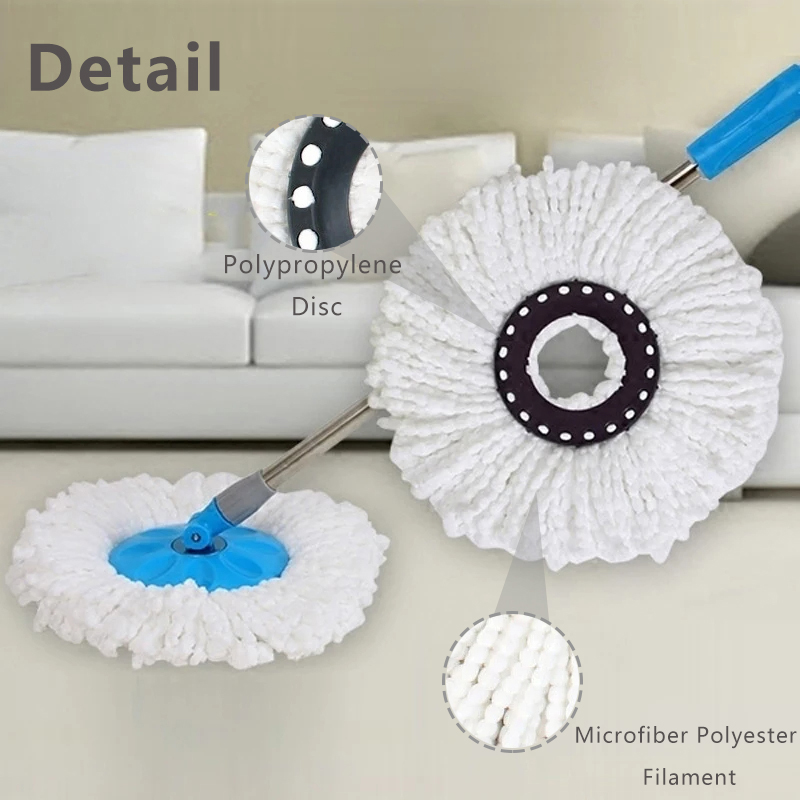 Universal Mop Head Refill 360°Rotating Mops Microfibers Round 16mm Mopping Head Clean Tool Home Floor Mop Cloth Accessories