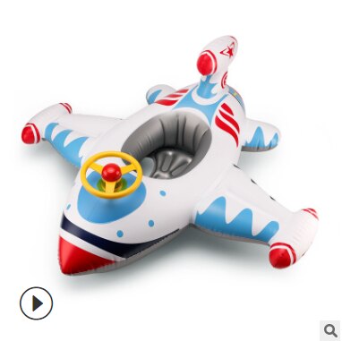 Interessant Beweegbare Stuurwiel Babyzwemmen Boot Vliegtuig Met Roterende