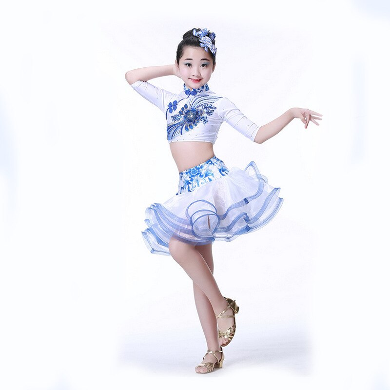 Abito Da Ballo Latino Per Bambina Con Frange - Costume Competizione Senza Maniche In Poliestere Per Danza - Foto 11