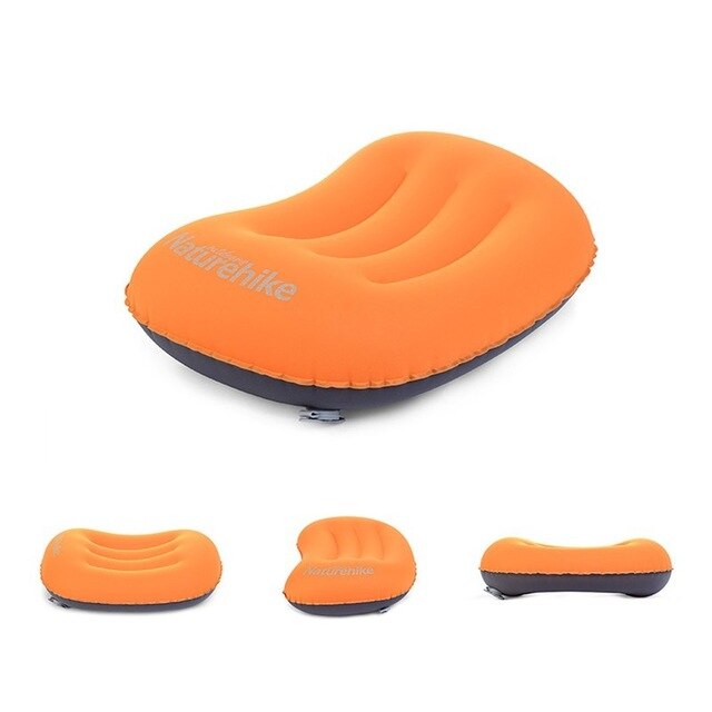 Naturehike bærbar ultralet oppustelig pude tpu polyester elastisk stof til udendørs camping rejser sove luftpude: Orange