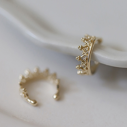 INZATT-pendientes de plata de primera ley con forma de corona para mujer, aretes pequeños, plata esterlina 925, oro de 14 quilates, estilo minimalista, Punk,: Default Title