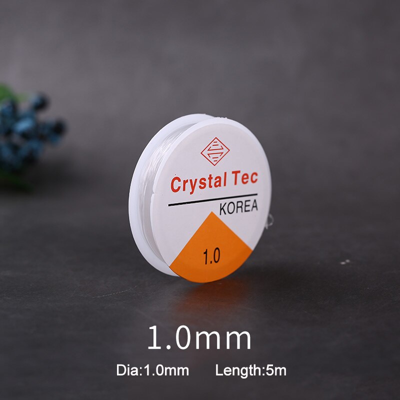 0,5/0,7/0. Hilo elástico para abalorios, hilo de plástico de cristal de 8/1.0mm para hacer joyas, DIY: 1.0mm 5m