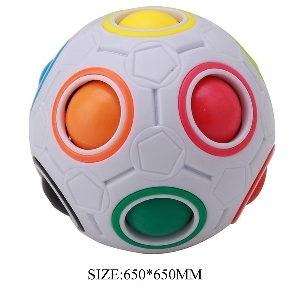 Neue Heiße Seltsame-form Magic Cube Spielzeug Schreibtisch Spielzeug Anti Stress Regenbogen Ball Fußball Puzzles Stressabbau