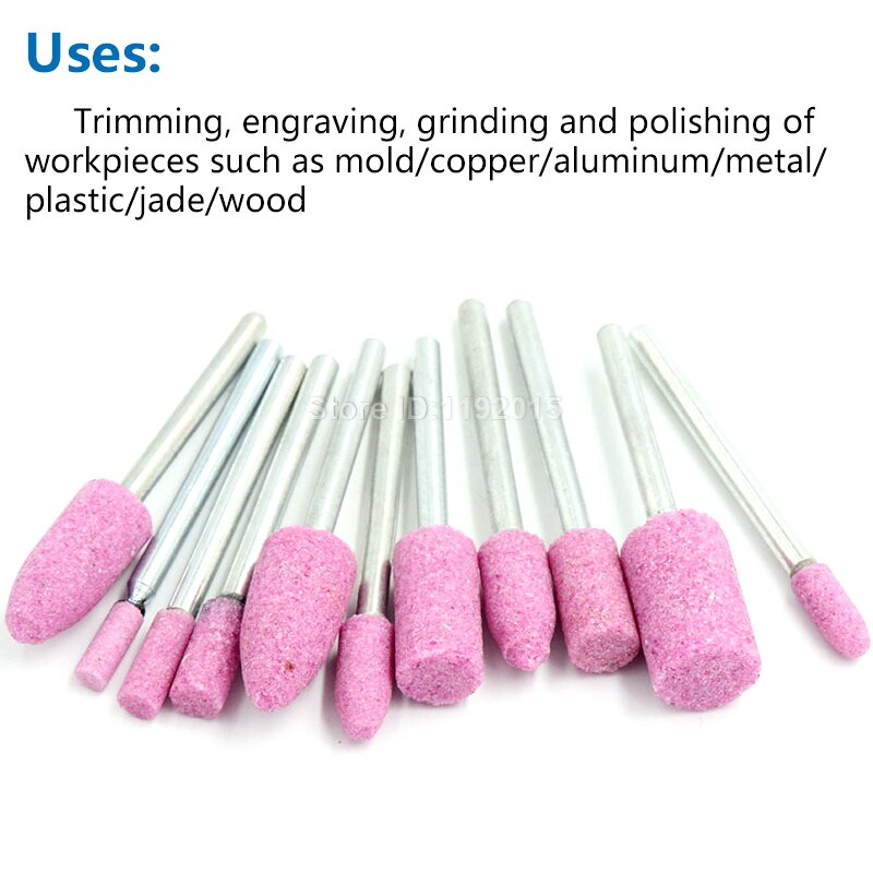 1Pc 3mm Shank Cylindrical Fibre Grinding Head Fiber Wheel Abrasive Tip Nylon Wheelhead High-speed Power Buffing Polishing Stone