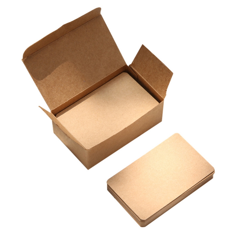 100 Sheets/Box Paper Message Card Blank Handwritten Memo Notecards Greeting Blessing Wedding Party Thank You Postcard: BF