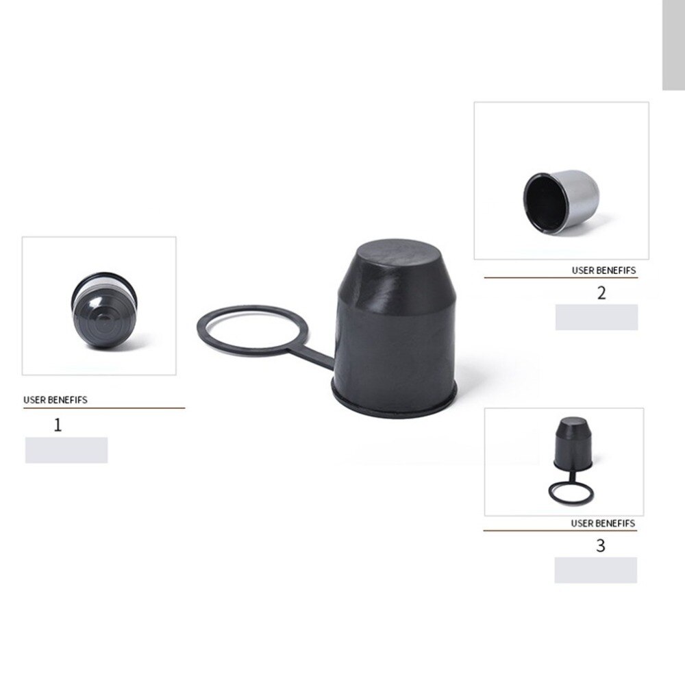 Universal 50mm Tow Bar Ball Cover Cap Towing Hitch Caravan Trailer Towball Protect Tow Bar Ball Cover